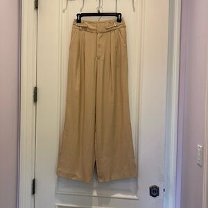Khaki Wide Leg Trousers
